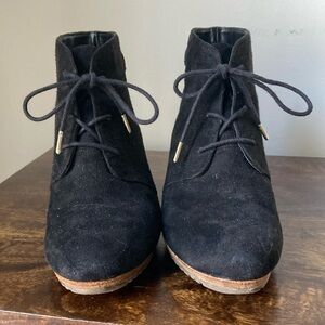 Dr. Scholl's Black Lace-Up Ankle Booties